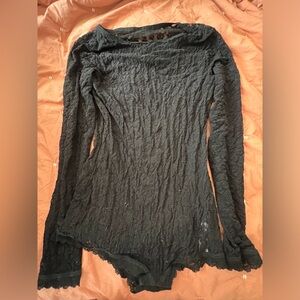 Hanky Panky black long sleeve bodysuit